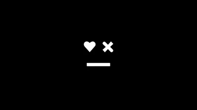 Minimal Heart and Cross Eyes on Black HD Wallpaper