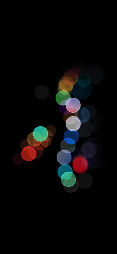 Apple Bokeh Dark Rainbow Art Illustration iPhone X Wallpapers