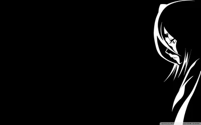 White Hooded Figure on a Black Field HD Wallpaper