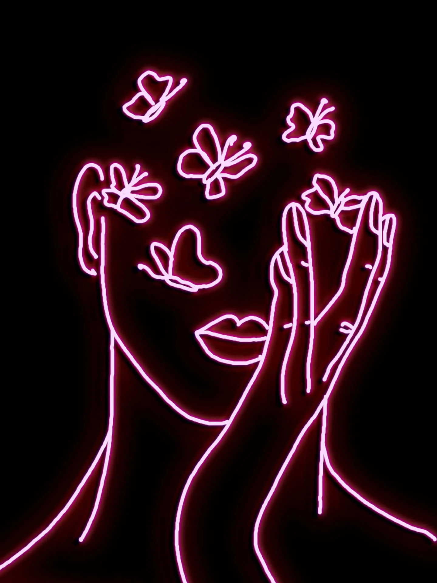 Neon Rozen Achtergronden Gelissen Artworks