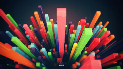 Vibrant 3D Abstract Artistic HD Visual Explosion Wallpaper