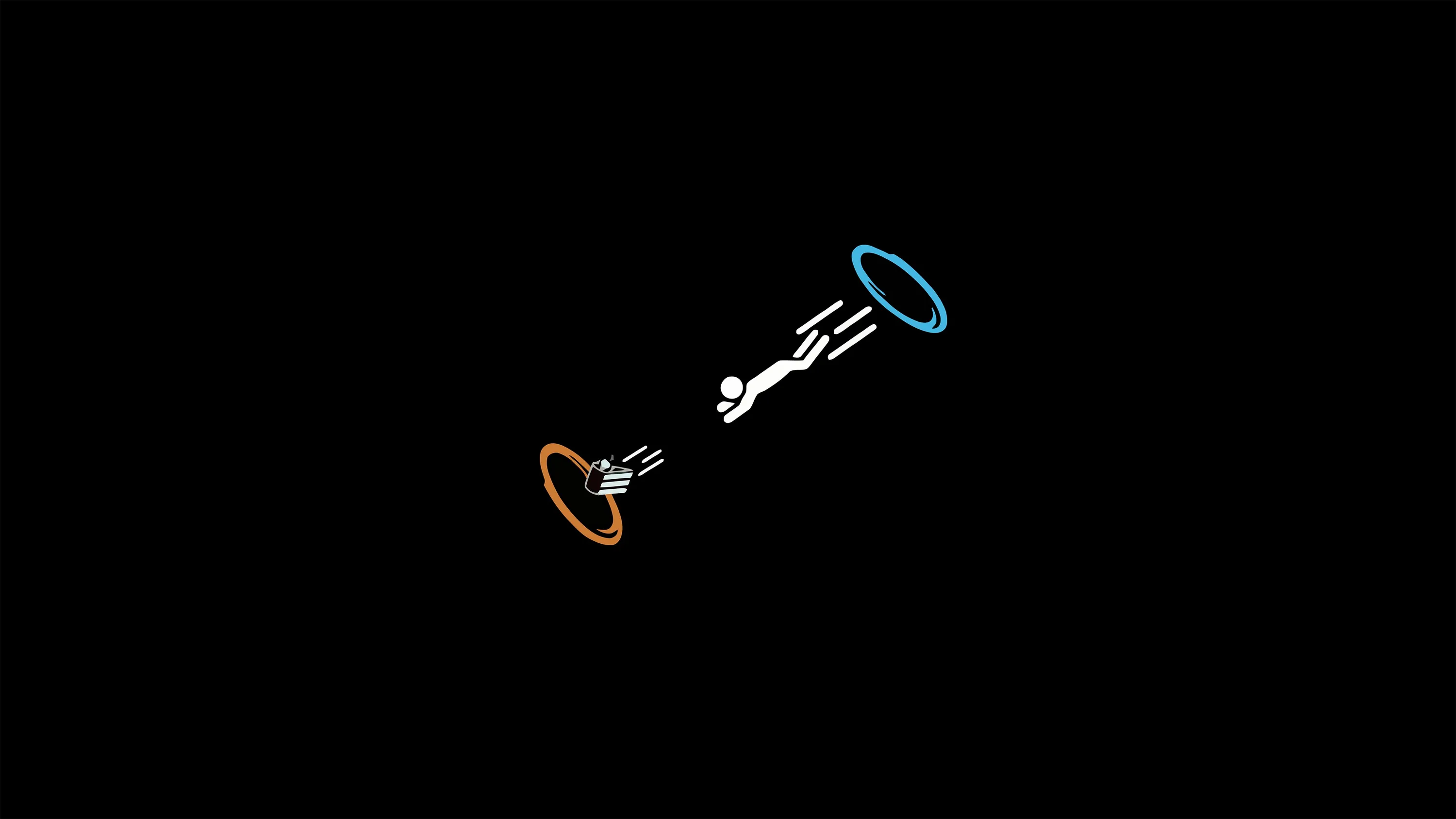 simple, Simple background, Black background, Portal game Wallpapers HD Desktop