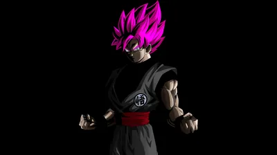 Goku Black with Rose Hair on Black HD Wallpaper