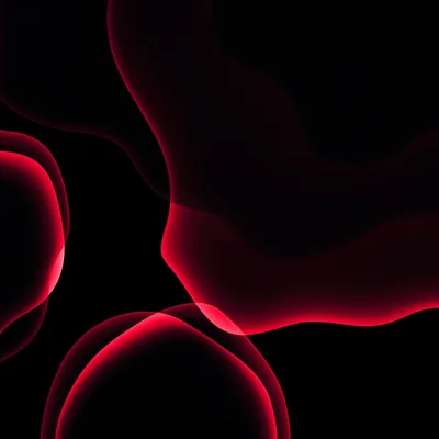 Glowing Red Curves on Black HD Wallpaper