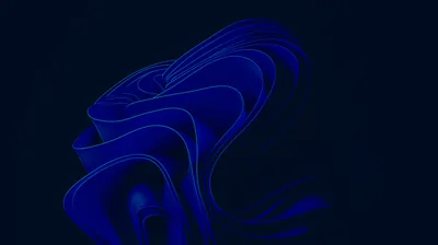 Windows 11 Bloom Outline in Cobalt HD Wallpaper