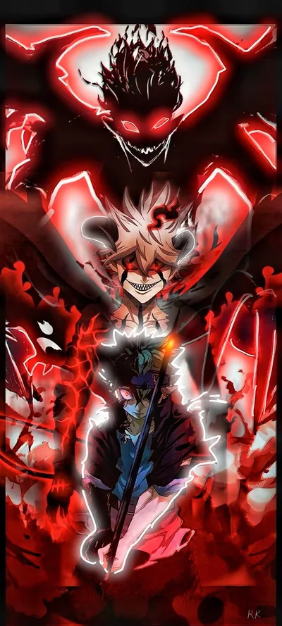 asta clover# liebee anime# neon mix