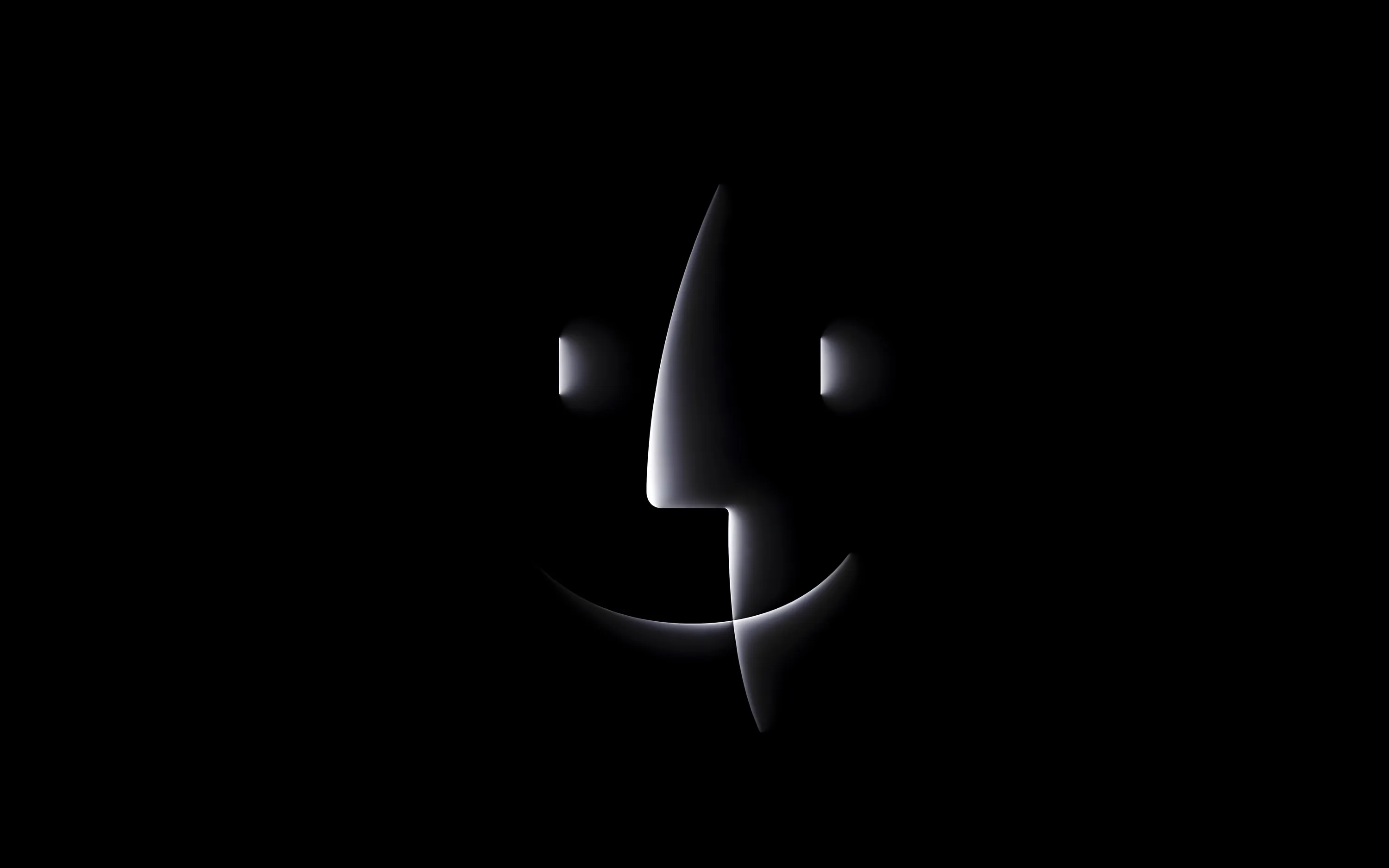 Wallpaper abstraction, smile, apple, black background, faces, smile, face, abstraction