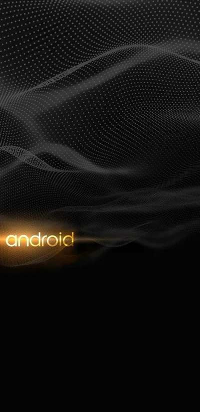 Abstract Black and Yellow Android Wallpaper
