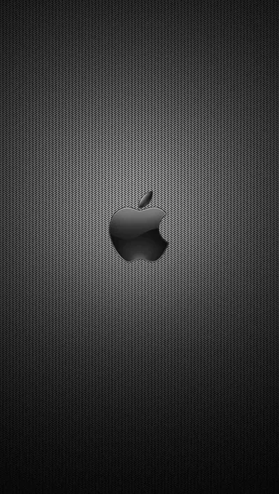 Grey Mesh Texture with Apple Logo HD Phone Wallpaper