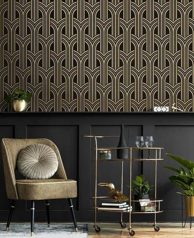 Black Hallway Wallpaper