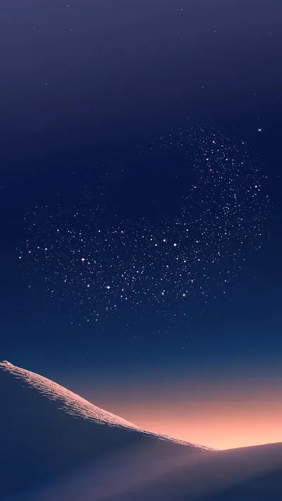 Dune Ridge under a Starry Sky HD Phone Wallpaper