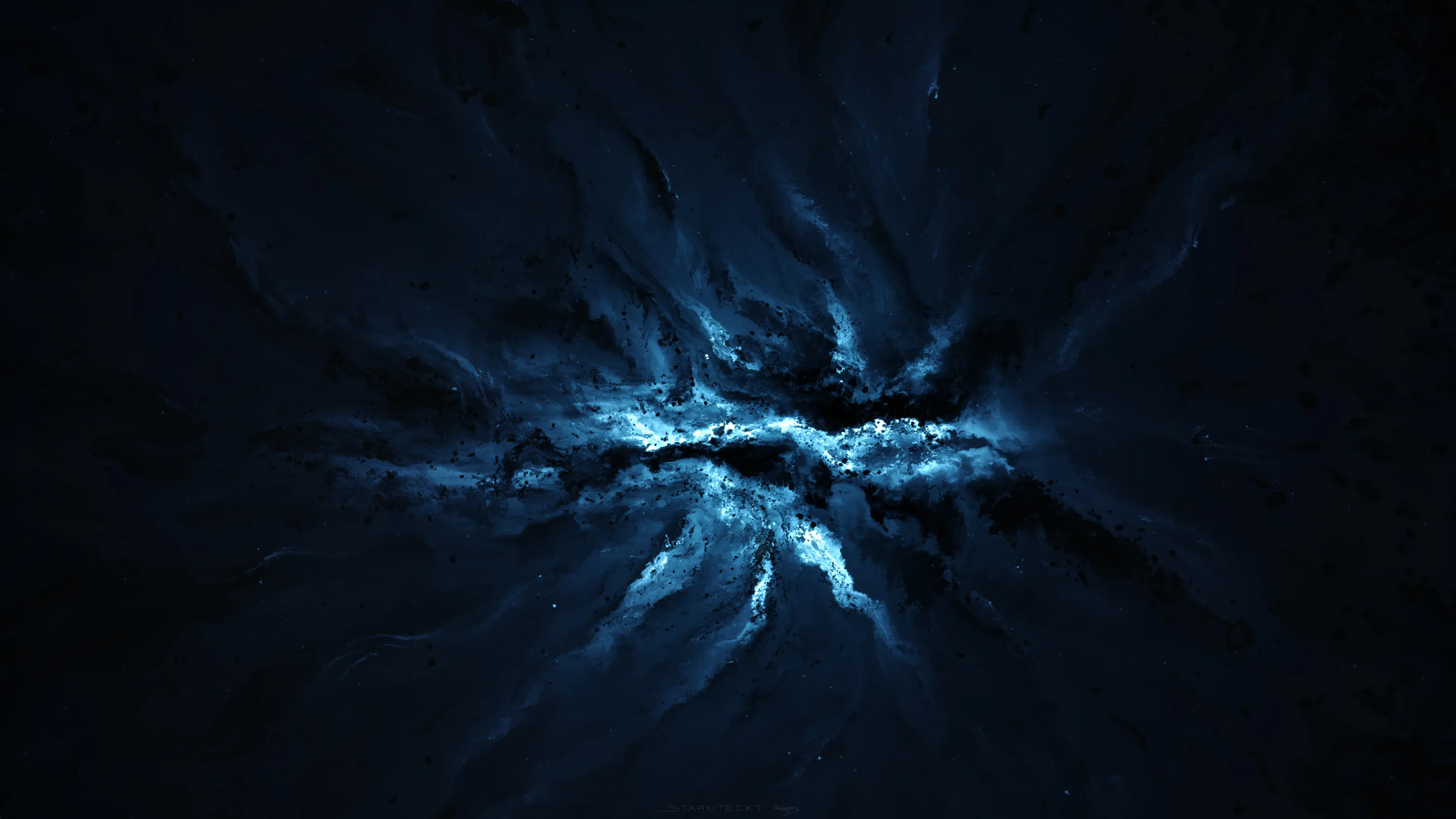 Blue black white wallpaper HD Wallpaper