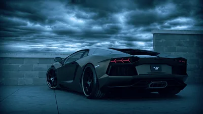Lamborghini Aventador Above a Stormy Skyline HD Wallpaper