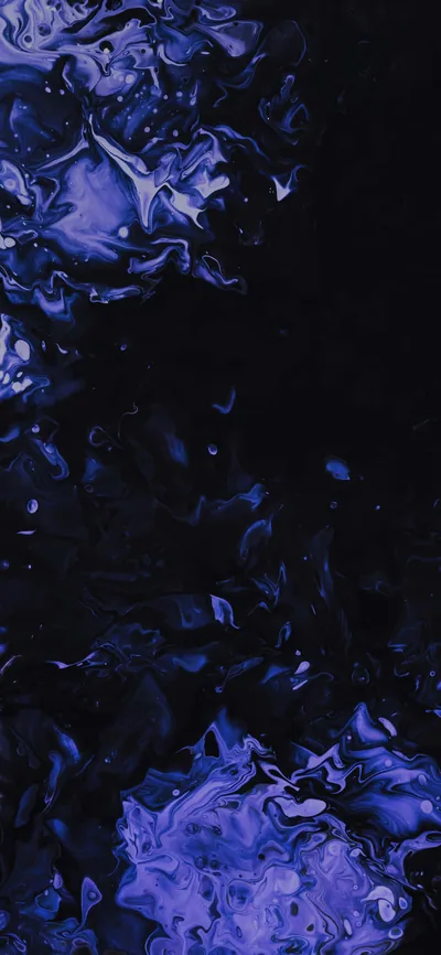 Abstract Blue Black Water Ripples Aesthetic Wallpaper