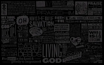 Hand Lettered Word Collage HD Wallpaper