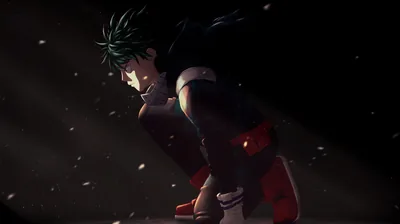 Deku Crouched in the Dark HD Wallpaper