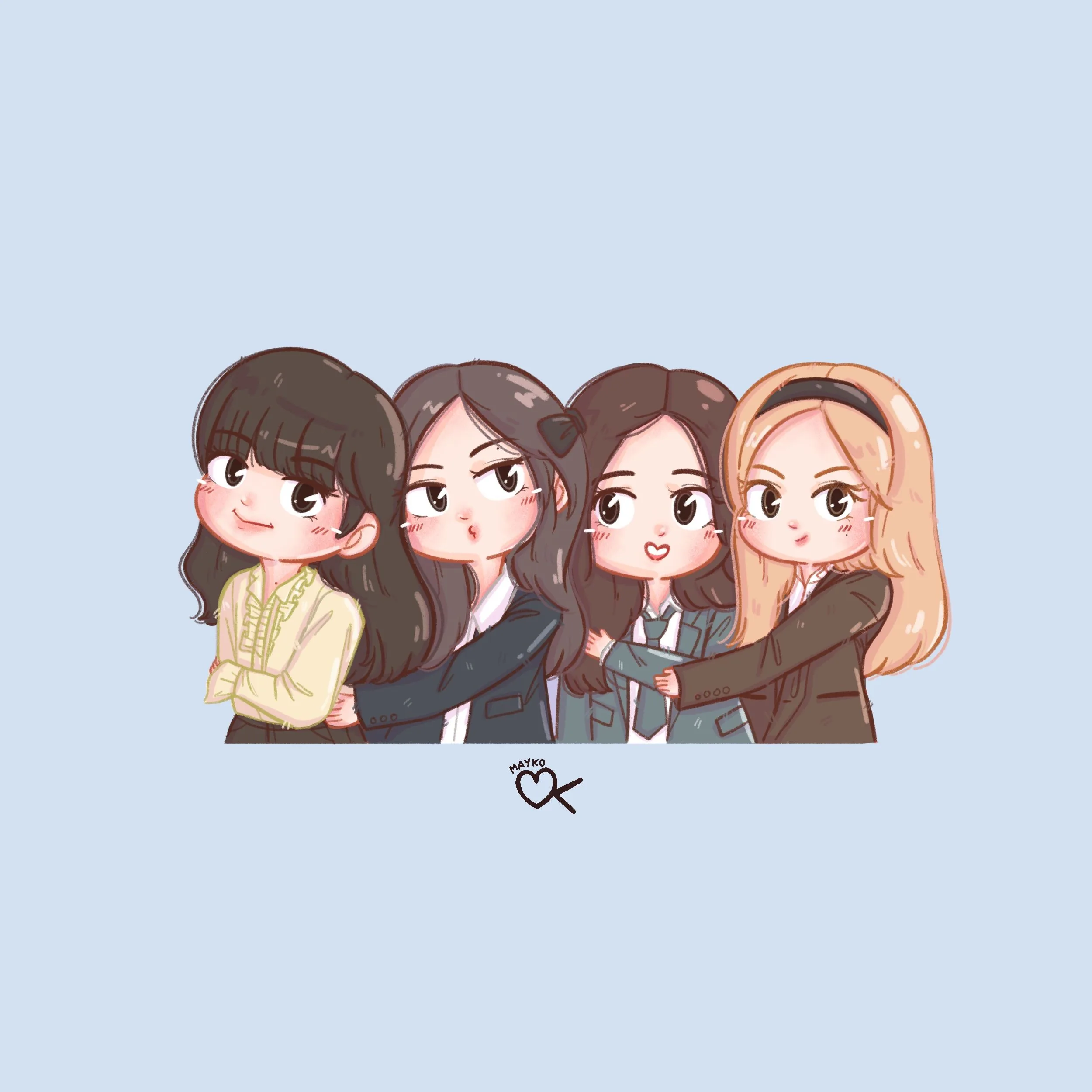 Blackpink Cute Cartoon Wallpapers