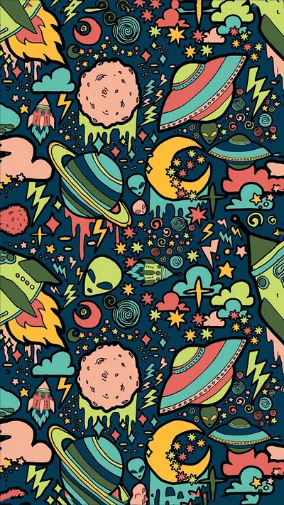 UFO Alien Wallpaper iXpap