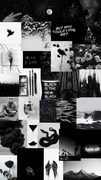Discover 51 Black aesthetic wallpaper and black collage aesthetic ideas