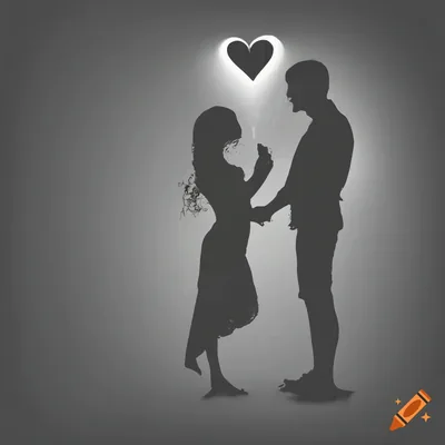 Black White Love Background