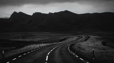 Empty Road Toward Black Hills HD Wallpaper