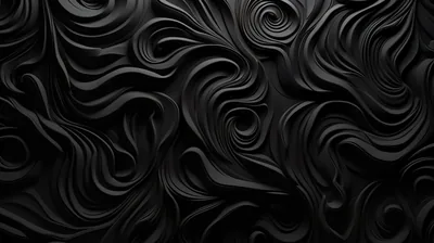 Carved Black Swirl Relief HD Wallpaper