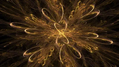 Fractal Light Burst on Black HD Wallpaper
