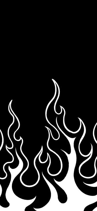 Minimal Fire Flame Art Black Wallpapers Dark Phone Wallpapers