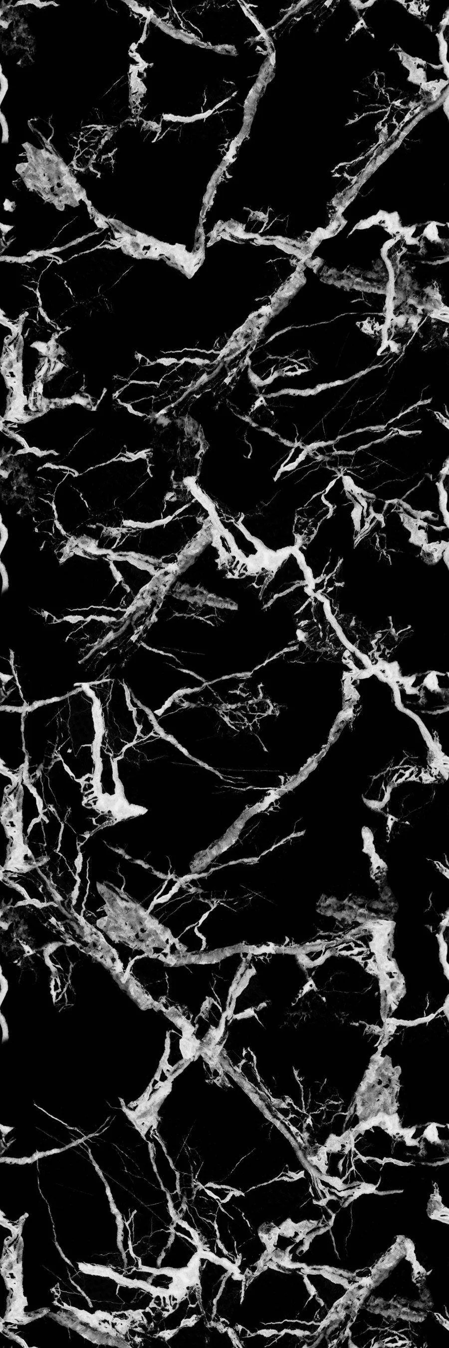 Dense white veining shatters across the whole tall strip, equally busy from top to bottom with no plain patch — a texture that reads well tiled.