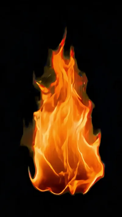 Fire on Black Background