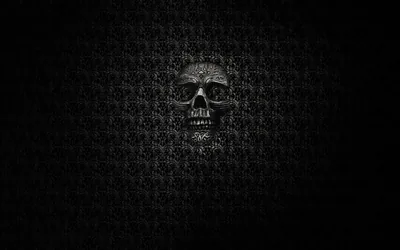 Skull Formed From Ornament Pattern HD Wallpaper