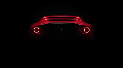 Ferrari Tail Lights in the Dark HD Wallpaper