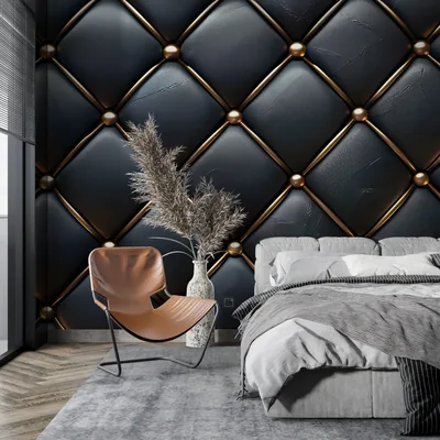 Quilted Black Wallpaper