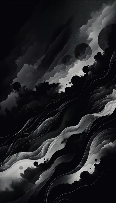 Black Aesthetic Abstract Art Wallpaper