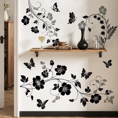 Black Rose Wall Decal