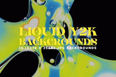 Aesthetic Liquid Green and Black Y2K Backgrounds