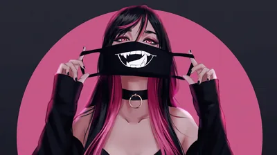 Anime Girl Mask 4k Phone Iphone Wallpaper 1184a