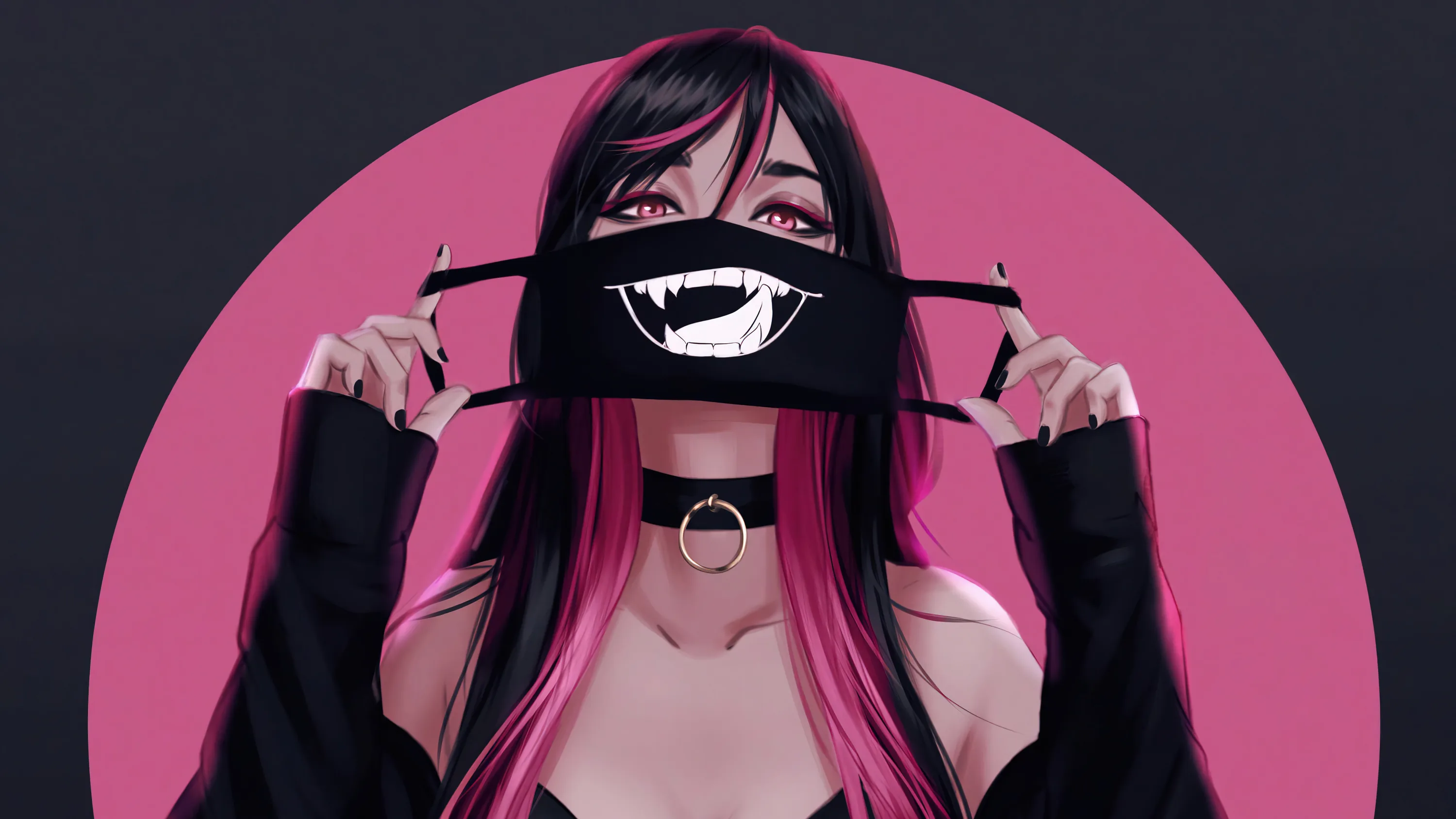 Anime Girl Mask 4k Phone Iphone Wallpaper 1184a