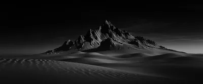 Dark Mountain Peak at Night HD Wallpaper