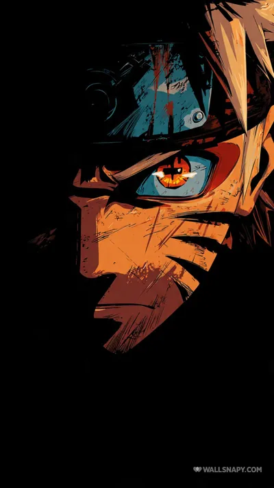 Half-Lit Ninja Face on Black HD Phone Wallpaper
