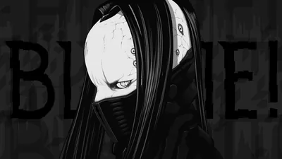 Mask Long Hair Dark Black & White Anime Blame Dark Anime Black And White Anim