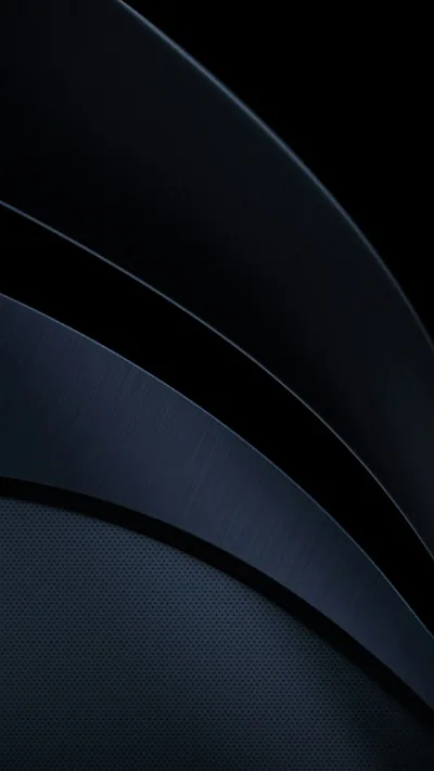 Curved Navy Layers on Black HD Phone Wallpaper