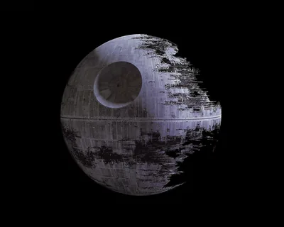 Death Star Against Deep Space HD Wallpaper
