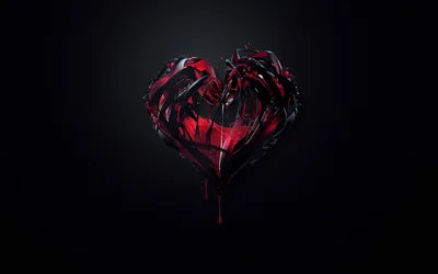 Stunning Full HD Black Heart Wallpapers for Your Device