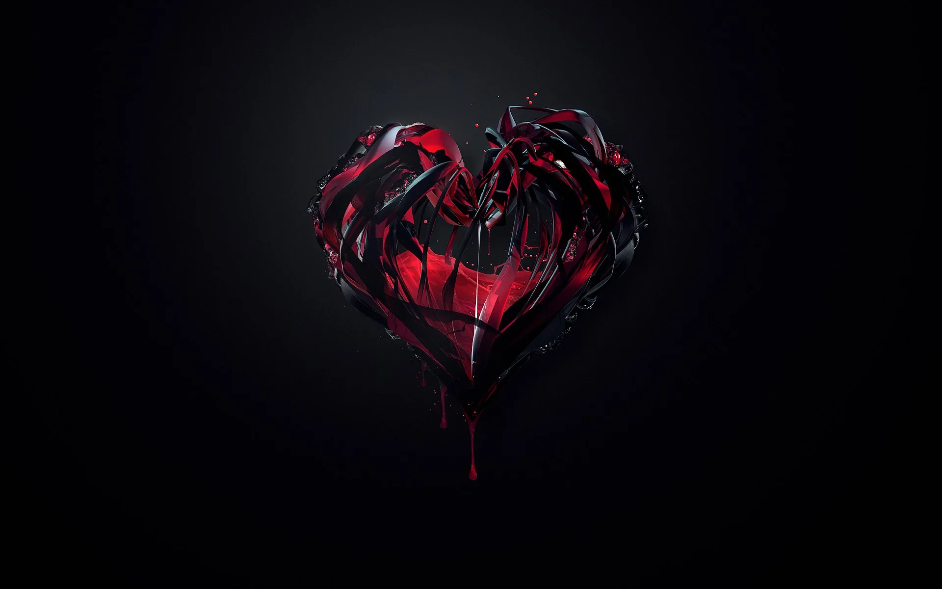 Stunning Full HD Black Heart Wallpapers for Your Device