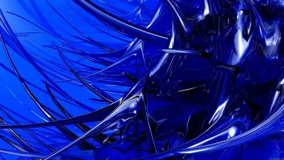 Crumpled Cobalt Glass Close-Up HD Wallpaper
