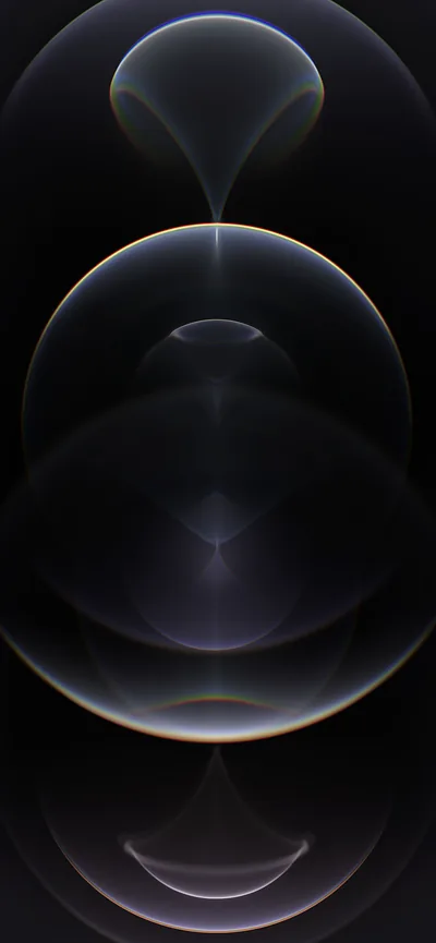 Graphite Bubble Stack on Black HD Phone Wallpaper