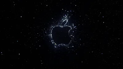 Apple Logo Made of Starlight HD Wallpaper
