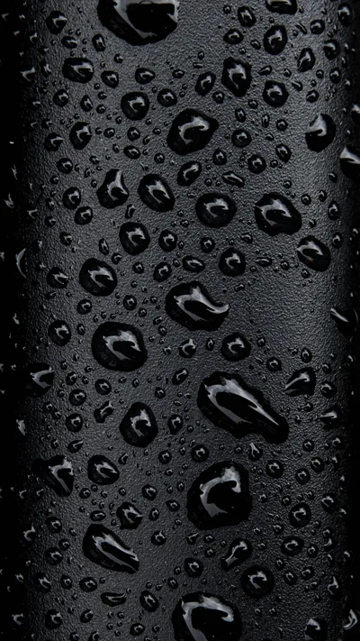 free Sleek Waterdrops On Black Iphone 6 Plus Wallpaper