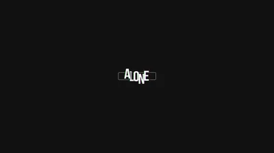 Alone Simple Typography 4k Wallpaper, HD Typography Wallpapers, 4k Wallpapers, Images, Bac